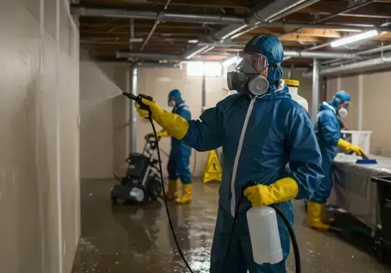 Basement Sanitization and Antimicrobial Treatment process in Canton, IL